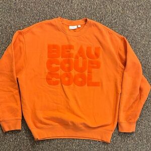 Beau Coup Cool Women's Orange Crewneck Sweater